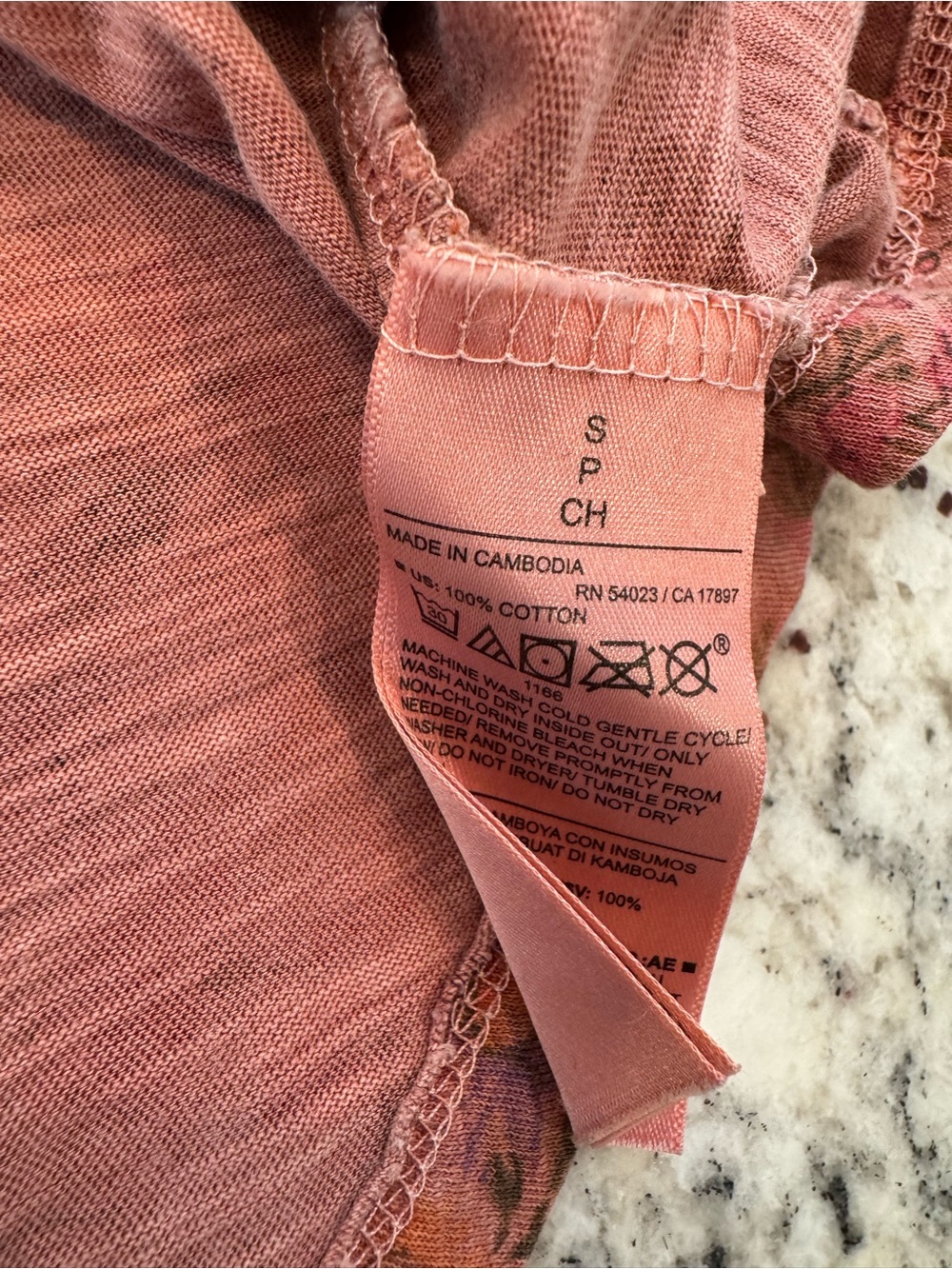Old Navy Everywear Floral Tee Small Pink Boho Cottagecore Cotton Top - Picture 4 of 7